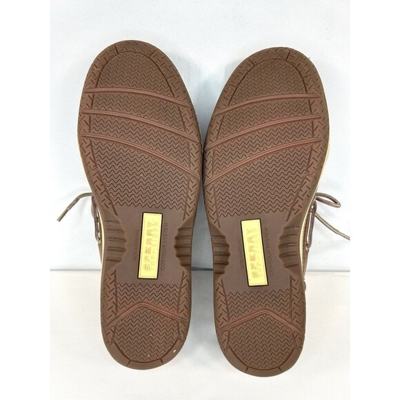 Sperry Top Sider Men's Size 9 W Brown Low Top Leather Boat Shoes - Picture 10 of 11